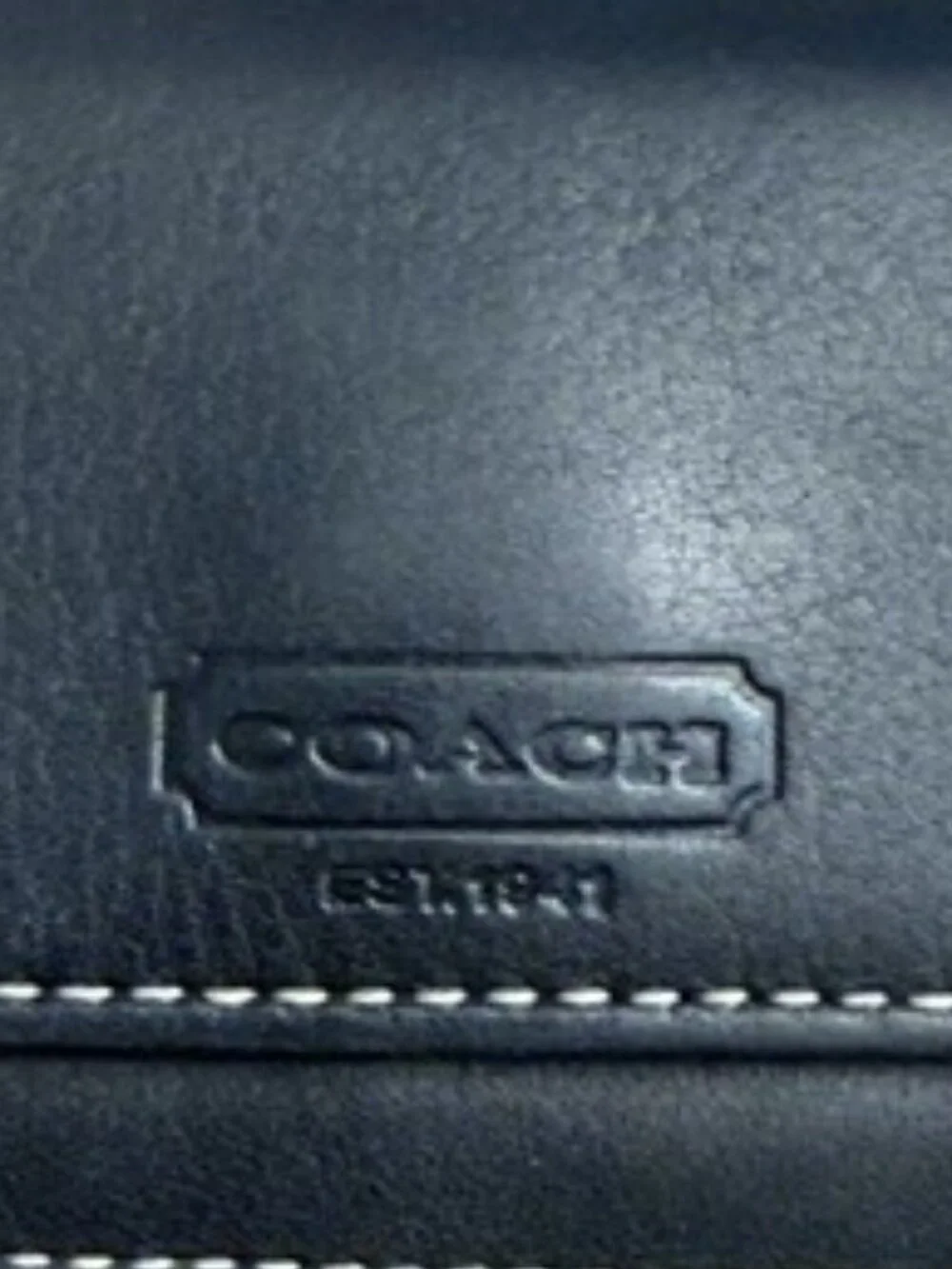 COACH Unisex Black Leather Card Case Wallet